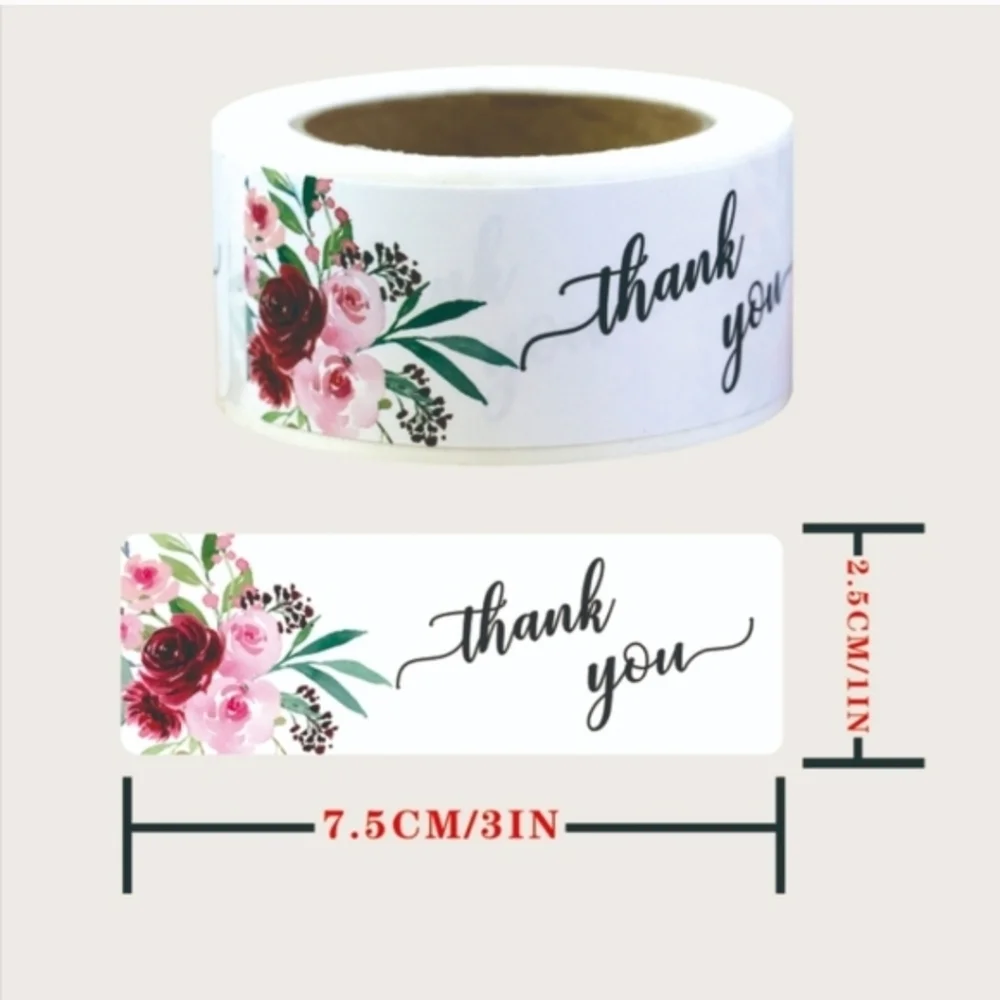 220pc Thank You Business Cards & Stickers